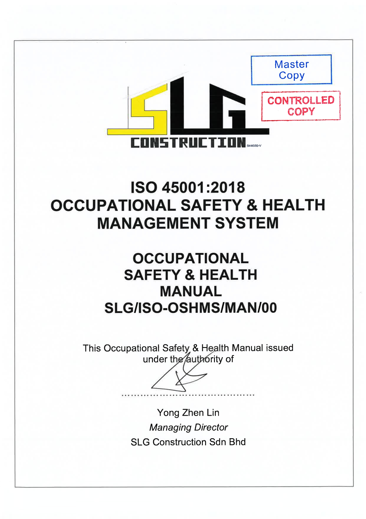 OSH Manual Page 1